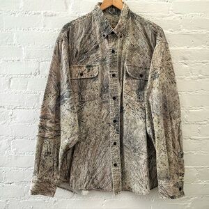 Mossy Oak Field Staff Shirt Mens XL Camo Button Up Hunting Outdoors Long Sleeve